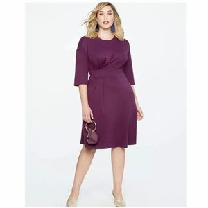 Eloquii Plus Size 18 Plum Knit Dress
